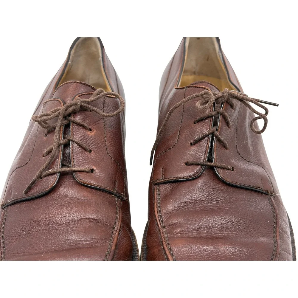 Cole Haan Mens Brown Leather Split Toe Derby Lace Up Dress Shoes Size 10 B
